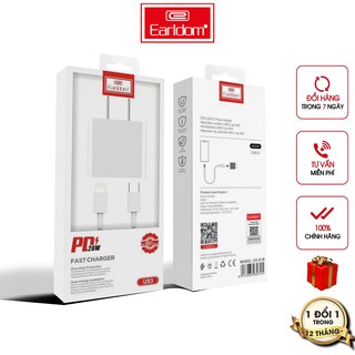 [ Qùa tặng khẩu trang ] Bộ cáp sạc nhanh iphone 20w Earldom ES-US3