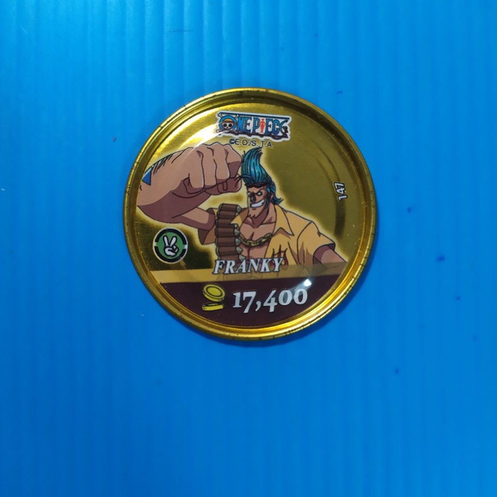Thẻ toonies One piece xu tròn vàng gold ko lỗ metal - thẻ cũ ít, cũ vừa team Luffy - giá theo độ cũ và hiếm