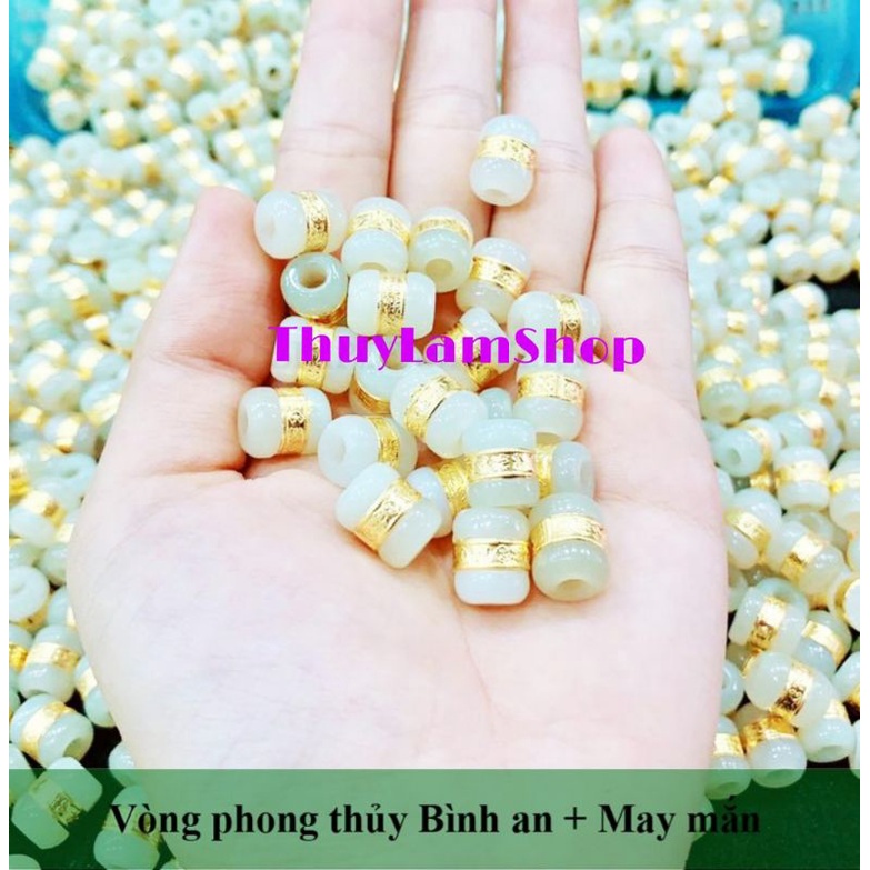 Mặt đá lu thống dát vàng làm vòng cổ, vòng tay xinh yêu