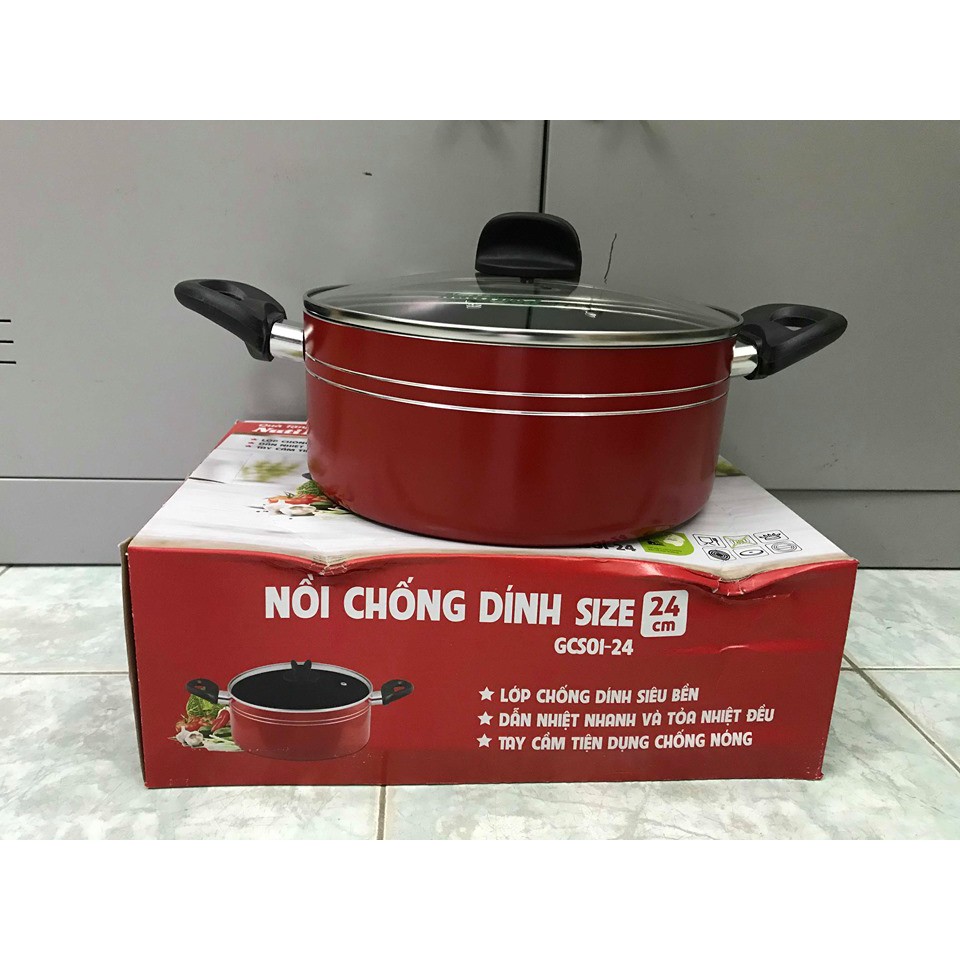 Nồi chống dính 24cm - Hàng khuyến mại