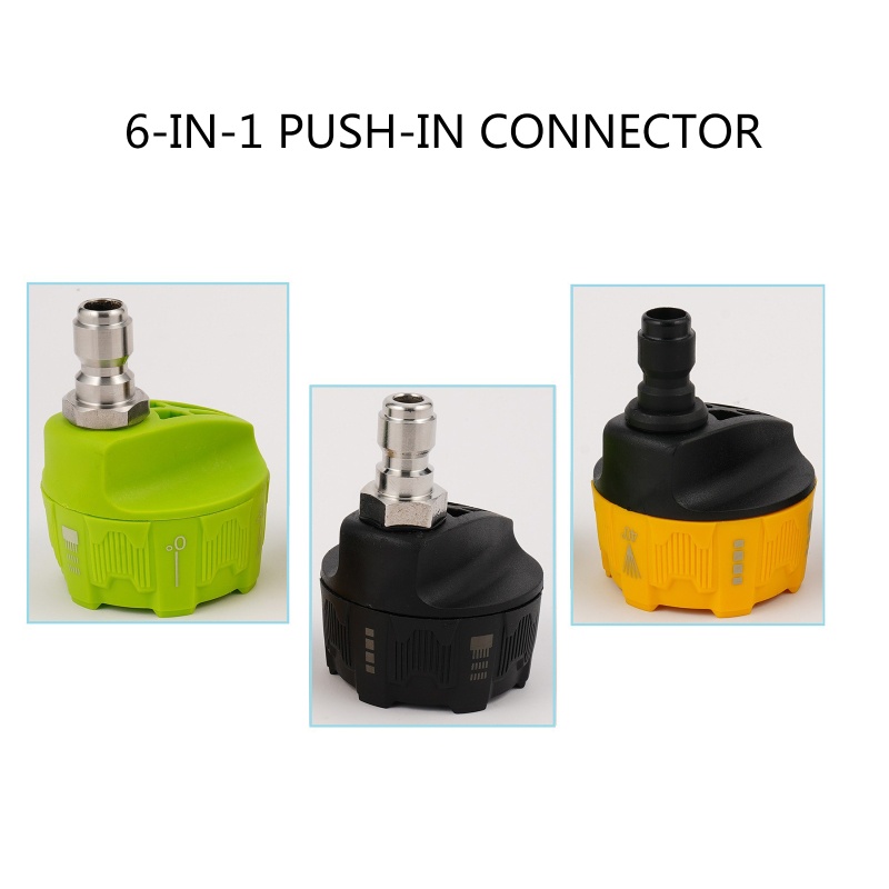 Đầu Nối Vòi Nước 6 Trong 1 Với 4 Cổng Cắm Tháo Gỡ Nhanh Cho Súng Nước Sạch Sẽ