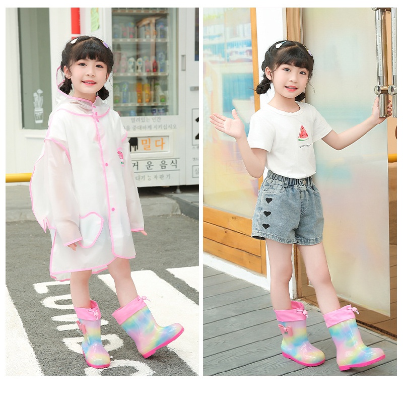 Ủng Cao Su Đi Mưa Họa Tiết Hoạt Hình Dễ Thương Cho Bé