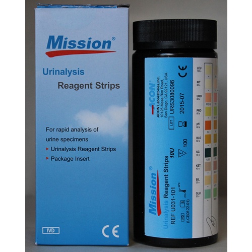 Que thử nước tiểu ACON Mission 10 thông số hộp 100 test (hàng Mỹ)