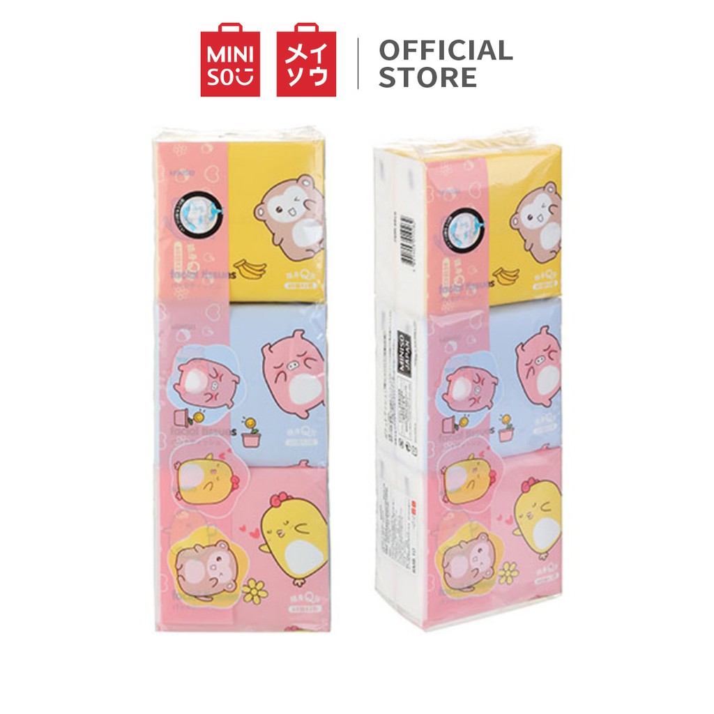 Khăn giấy lụa Miniso Z-cartoon 6 gói - Hàng chính hãng