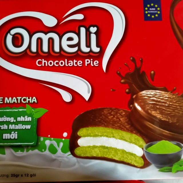 Bánh Omeli matcha ,Omeli rắc dừa