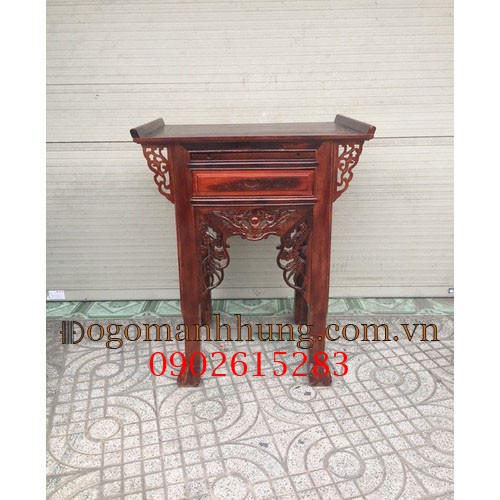 Bàn thờ gia tiên gỗ muồng 1 tầng kích thước 88 x 107 x 61