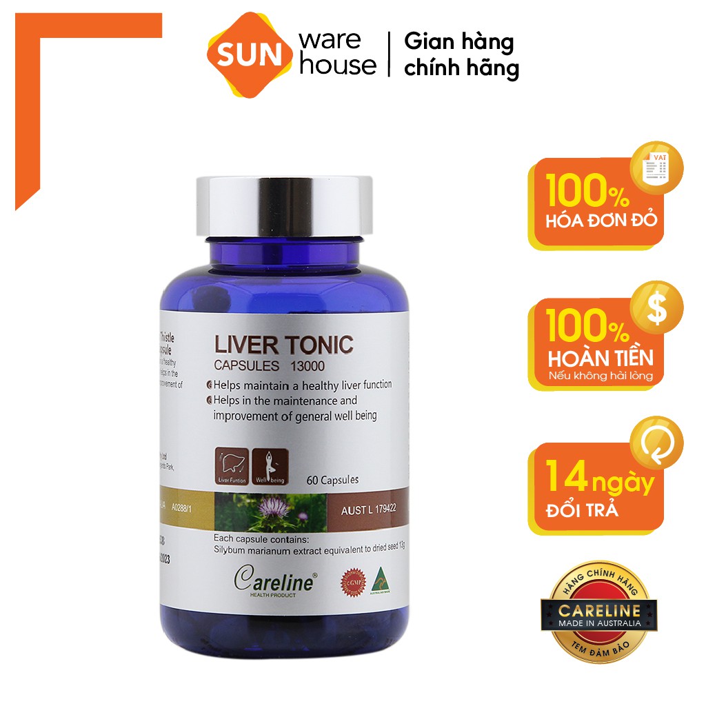 Viên Uống Bảo Vệ Cải Thiện Chức Năng Gan CARELINE Liver Tonic 60 Viên