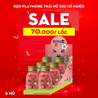 Kẹo Playmore Xí Muội Thái Lan 22g (Lốc 6 hũ)