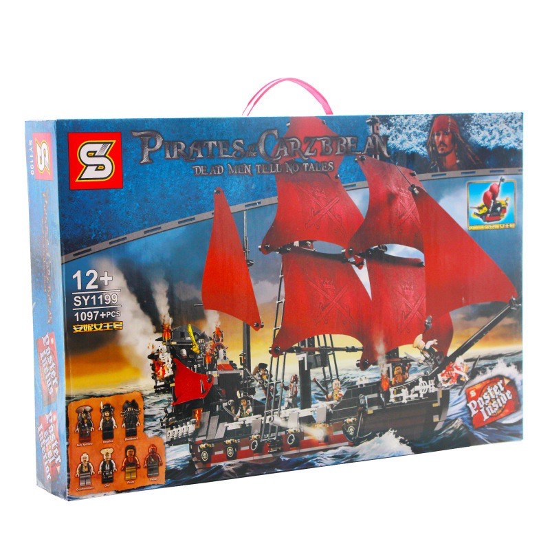 Lego con trai thuyền chiến-Lego tàu thủy cướp biển Ca-ri-bê.