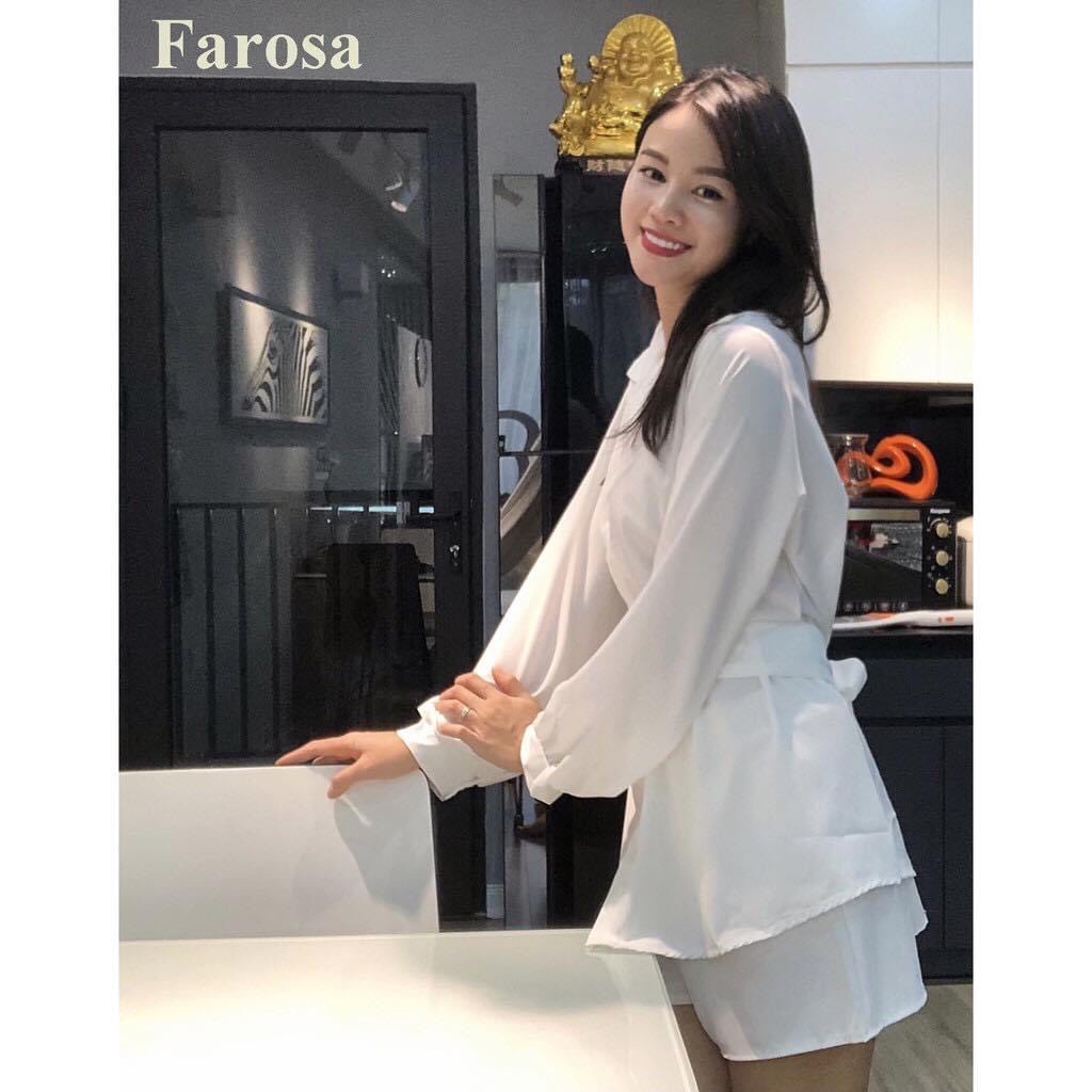 Sét đồ nữ sang chảnh cá tính mix áo sơ mi kèm đai bản to lồng dây và quần đùi