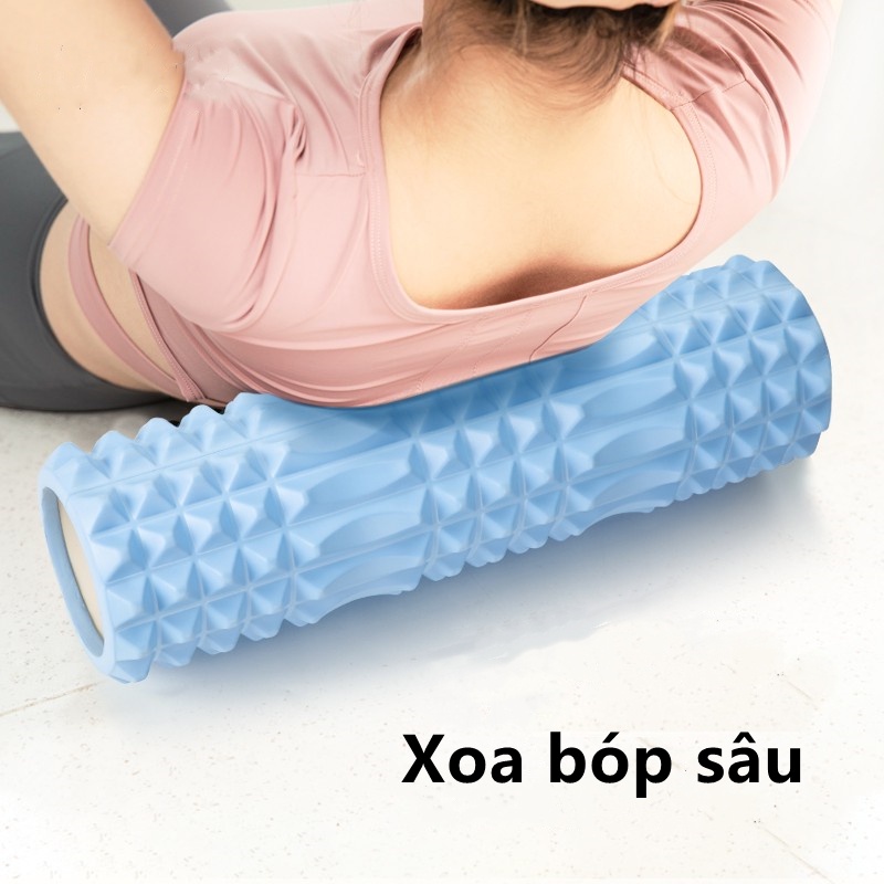 (Vận chuyển trong vòng 24 giờ)Con lăn Yoga Massage Foarm Roller, ống trụ lăn xốp thể thao giãn cơ có gai roam rollet cao