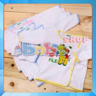 Set 5 Áo Sơ Sinh Bác Sĩ Trắng Tay Dài Bosinis Cho Bé (2-13Kg)