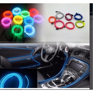 Đèn led xe hơi ô tô trang trí nội thất có jack mồi thuốc dài 5m
