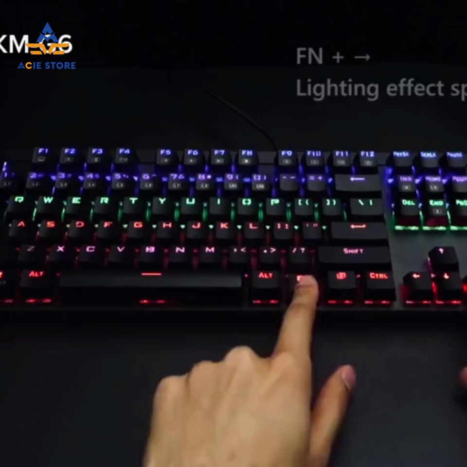 [Mã ICBFRI300 giảm 10% đơn 249K] Bàn Phím Cơ Aukey KM-G6 LED RGB Chính Hãng ACIE STORE | BigBuy360 - bigbuy360.vn