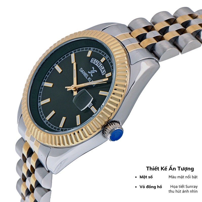 Đồng hồ Daniel Klein DK.1.12861 kiểu dáng thể thao sport, mặt kính chống xước, chống nước, dây thép cao cấp chính hãng