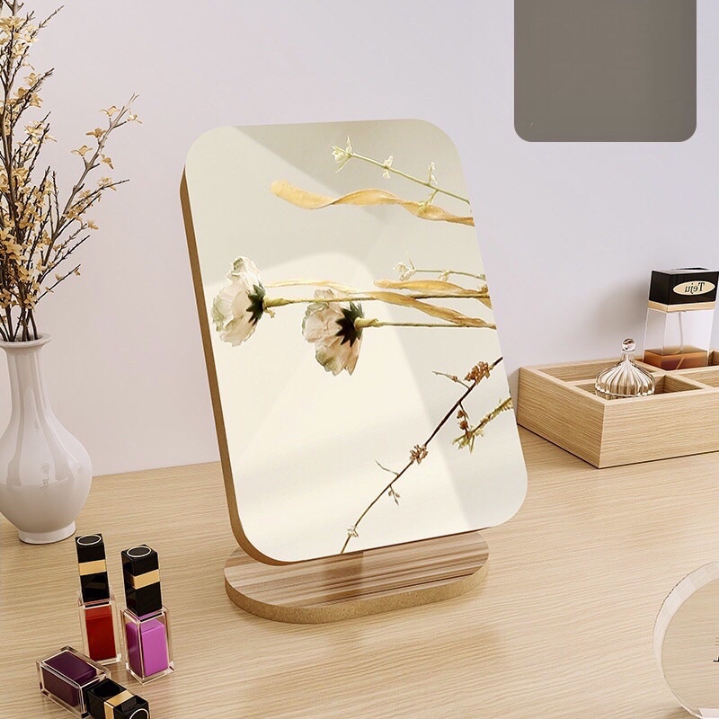 GƯƠNG ĐỂ BÀN GƯƠNG TRANG ĐIỂM ĐẾ GỖ(Cỡ Lớn)