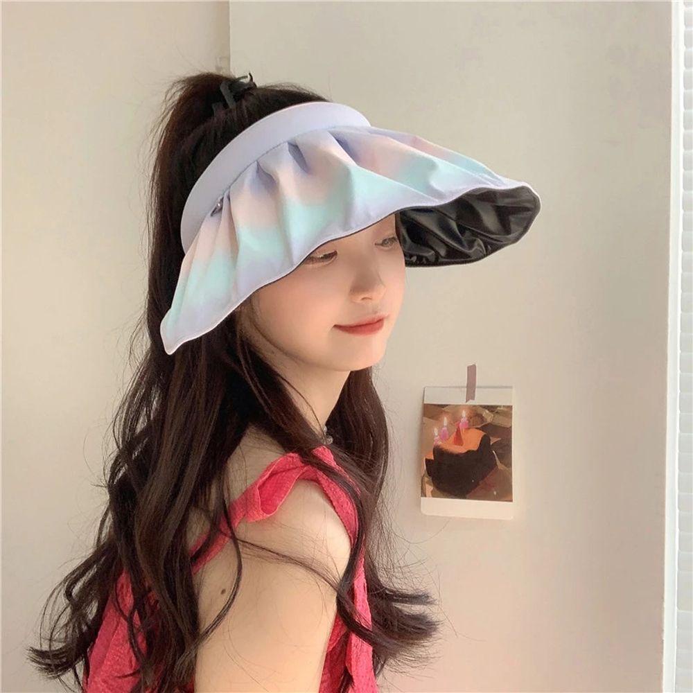 Mũ Rộng Vành Chống Nắng / Tia UV Phong Cách Hàn Quốc Cổ Điển Có Thể Gập Lại Dành Cho Nữ