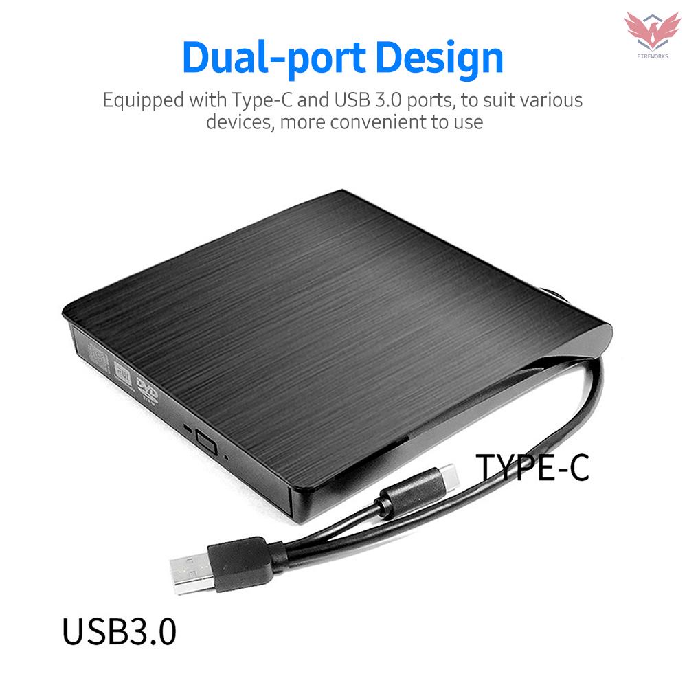 Ổ Đĩa Quang Fir Usb 3.0 Type-C Siêu Mỏng Cho Windows / Mac Os | BigBuy360 - bigbuy360.vn