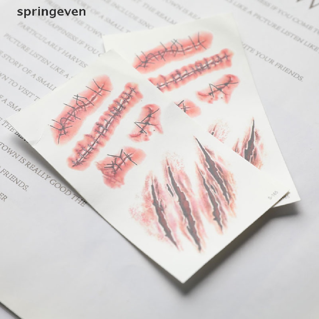 Hình Xăm Dán Tạm Thời Chống Nước Phát Quang Phong Cách Halloween