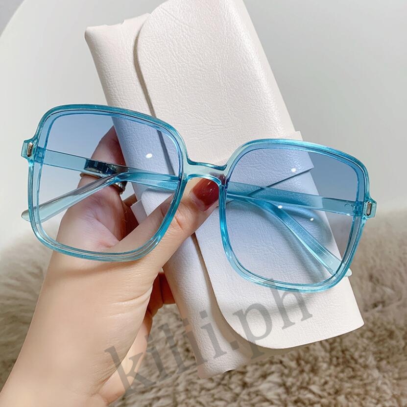 Kilii Kính Mát Gọng Vuông Màu Gradient Chống Tia UV Thời Trang