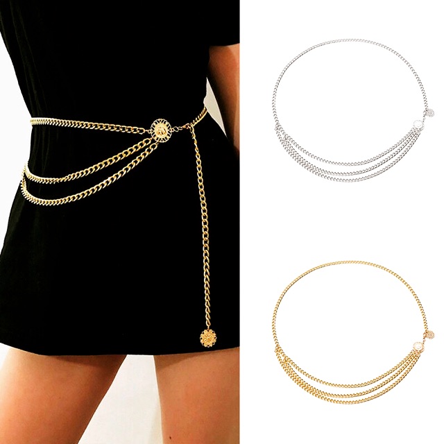 [Sẵn dây vàng]  Thắt Lưng Xích Chain Belt