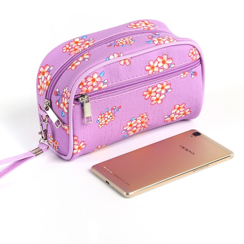 Túi Đựng Mỹ Phẩm Cầm Tay In Họa Tiết Hoa Lựu Mới Dành Cho Đi Du Lịch