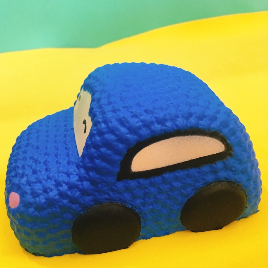 Squishy Lớn JUMBO Hình chiếc xe hơi màu xanh Đồ Chơi Xốp Giảm Stress Hình mềm mịn dễ Thương đàn hồi Cho Bé