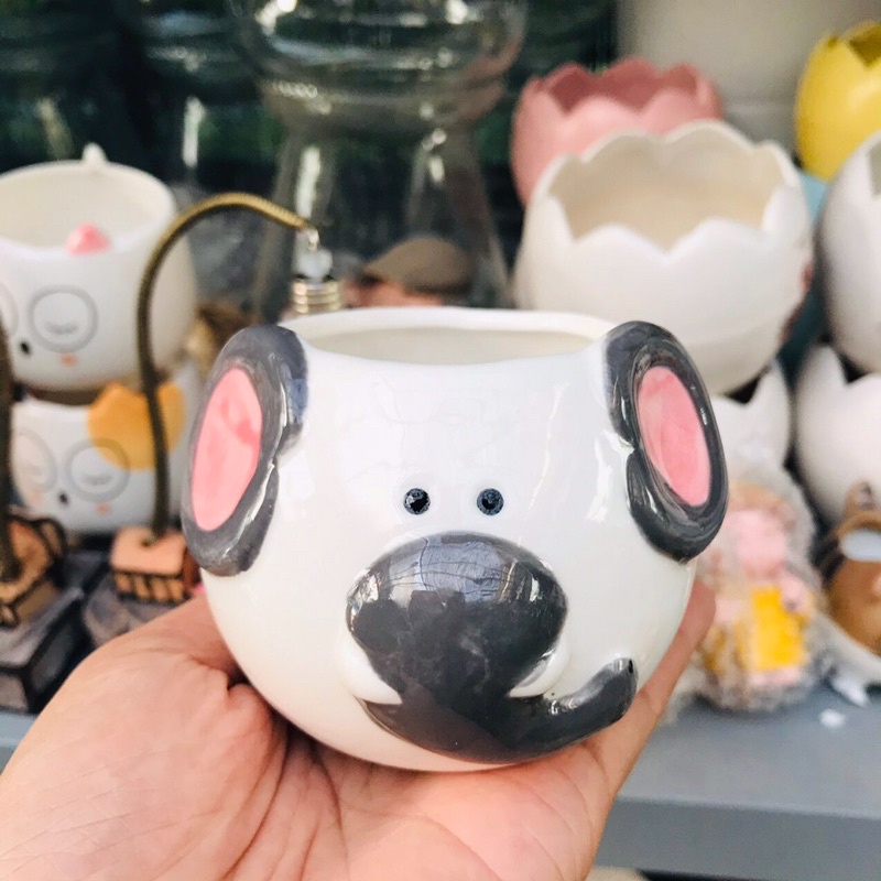 Chậu thú cute, trồng cây để bàn, chậu dễ thương nhiều hình ngộ nghĩnh