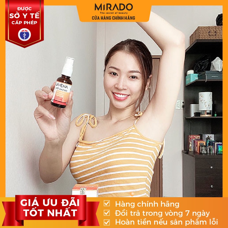 Xịt Khử Mùi LAVENA Khô Thoáng Ngăn Bài Tiết Mồ Hôi 30ml
