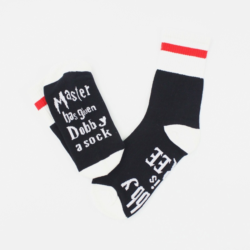 Whi Vớ Dệt Kim Unisex Mới Lạ Vui Nhộn Chữ Dobby Is Free Quà Tặng