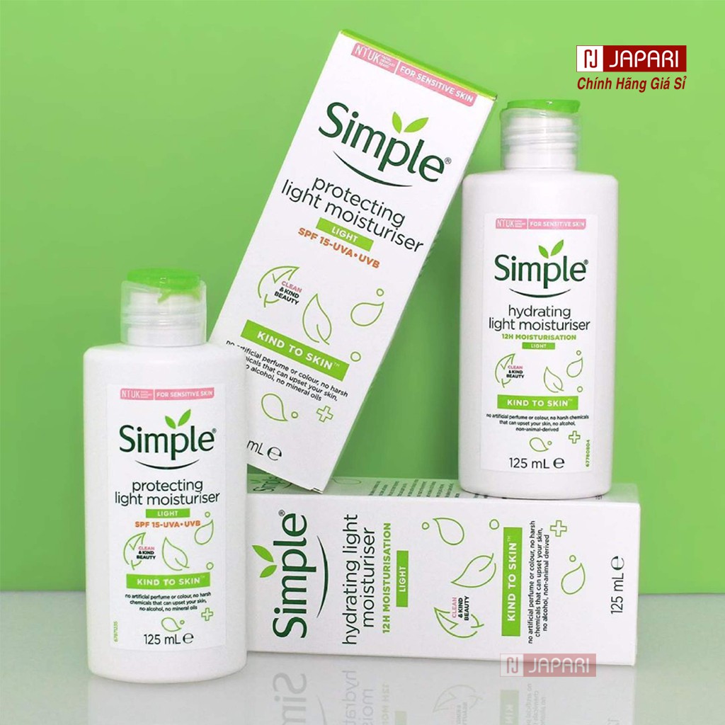 Kem Dưỡng Da Mặt Simple CHÍNH HÃNG - Kem Dưỡng Ẩm Simple Kind To Skin Cho Da Dầu Mụn/ Da Nhạy Cảm/ Da Khô Nam Nữ -JAPARI