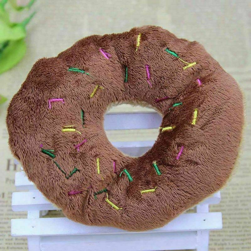 Mềm Bánh Donut Nhồi Bông Phát Ra Tiếng Kêu Cho Thú Cưng