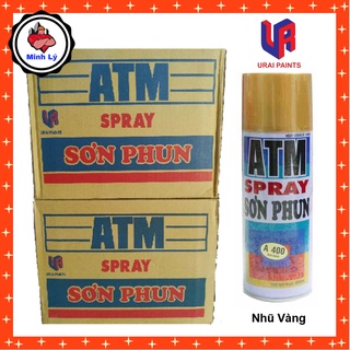Thùng 12 Chai Sơn Phun Nhũ Vàng A 400 ATM Spray Cao Cấp (400ml thumbnail