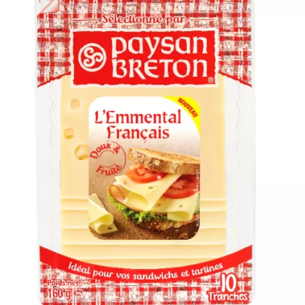 Phô Mai Emmental Paysan Breton Lát gói 160gr