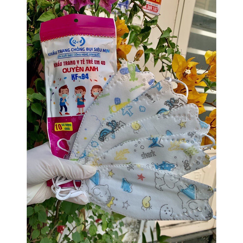 SET 10 GÓI KHẤU TRANG TRẺ EM 4D QUYỀN ANH