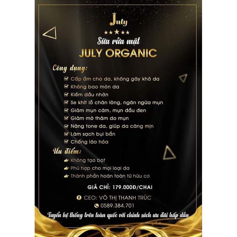 SỮA RỬA MẶT JULY 100% thành phần hữu cơ 🌈✅𝐅𝐑𝐄𝐄𝐒𝐇𝐈𝐏 | BigBuy360 - bigbuy360.vn