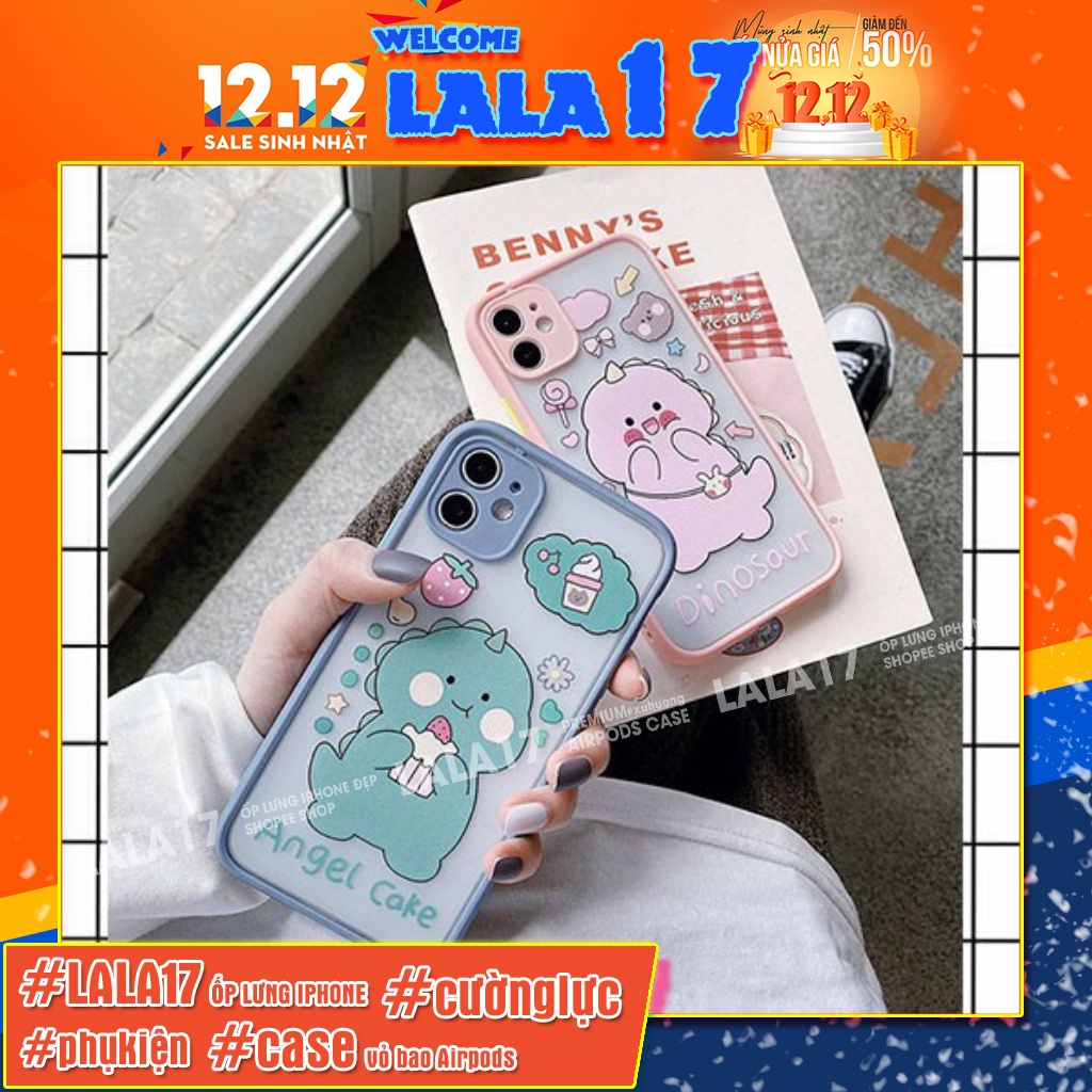 Ốp lưng iphone đẹp Basic in Hình Khủng long Cute BVC ip/6/6plus/6s/6splus/7/7plus/8/8plus/x/xs/11/12/pro/max/plus/promax