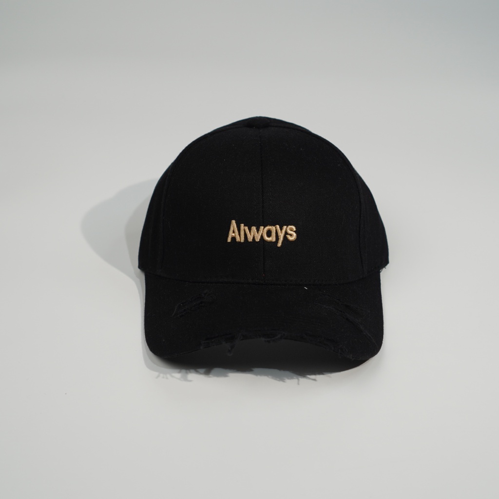 Mũ lưỡi trai ❤️ Nón kết wax rách thêu chữ ALWAYS phong cách unisex phù hợp cho cả nam lẫn nữ