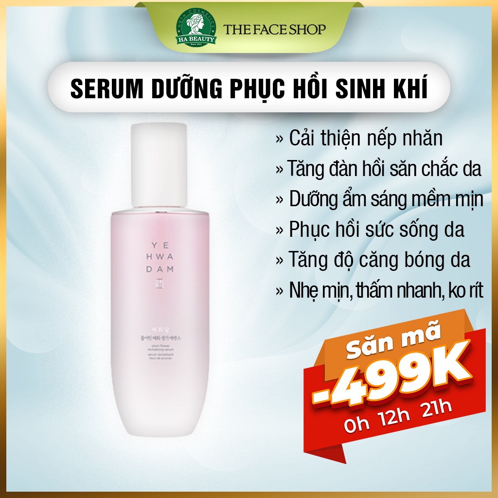 Serum dưỡng ẩm phục hồi sinh khí da chống lão hóa săn chắc da The Face Shop Yehwadam Plum Flower Revitalizing Serum 45ml