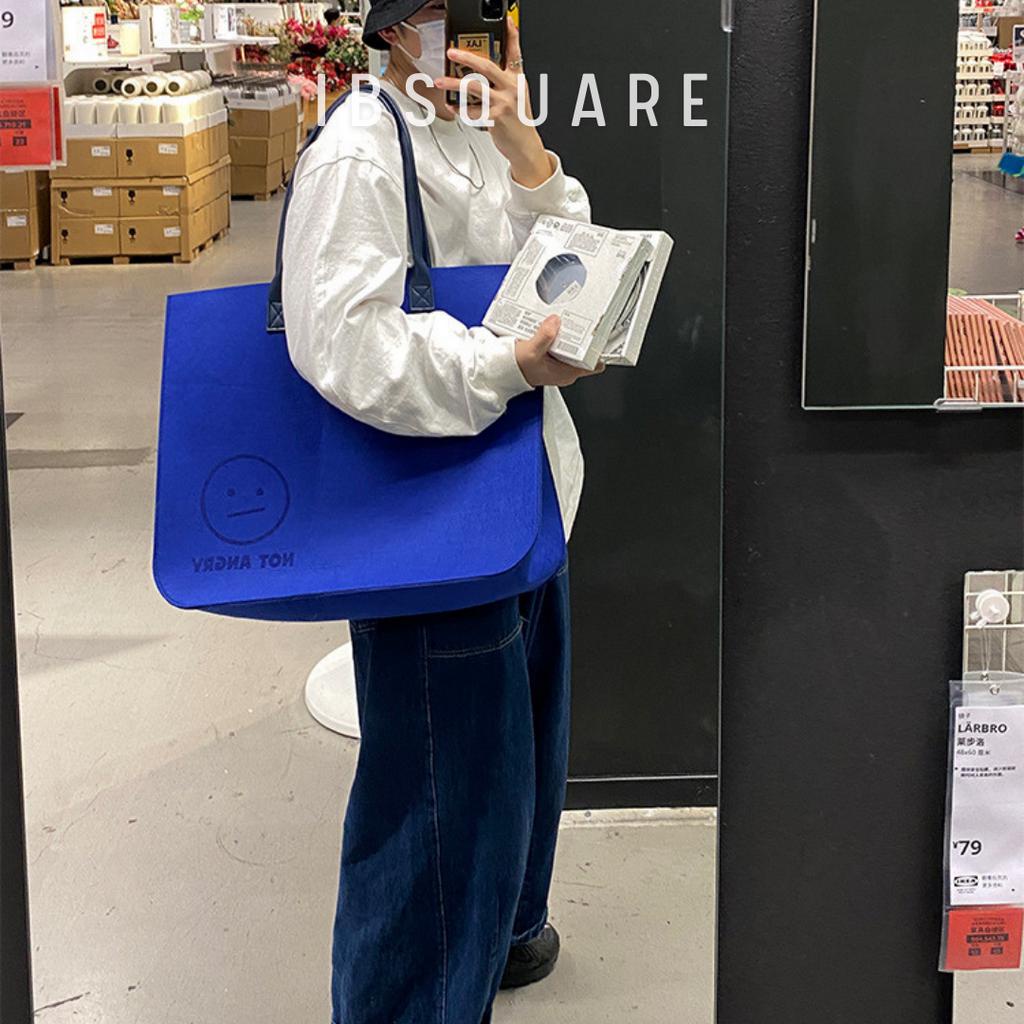 Túi Tote vải nỉ sức chứa lớn IBSQUARE TL13 đựng laptop máy tính macbook đi học đi làm