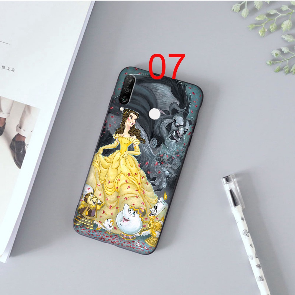 Ốp Điện Thoại Họa Tiết Beauty And The Beast Viền Đen Dành Cho Huawei Nova 2i 3 3i 4 4e 5i 5t