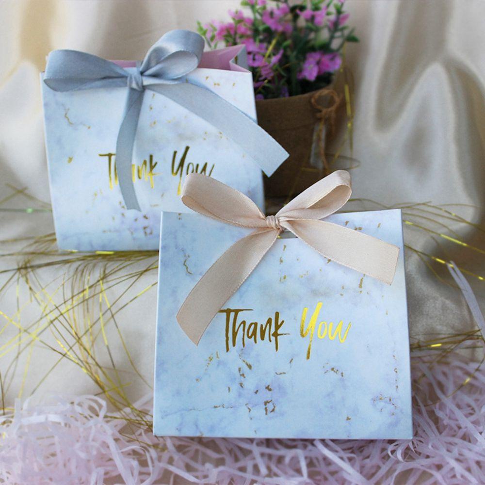 Bộ 20 Hộp Quà Giấy Họa Tiết Cẩm Thạch Màu Xám Dùng Trang Trí Tiệc Cưới