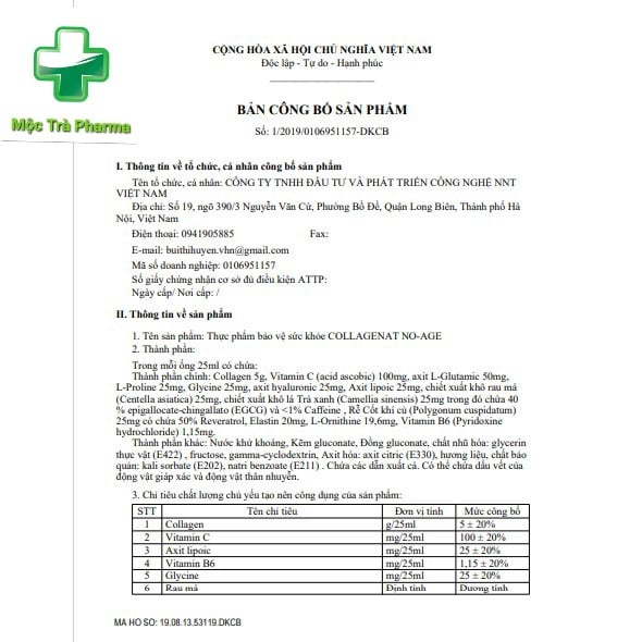 [CHÍNH HÃNG] CollagenaT - collagen thủy phân từ đại dương giúp trẻ hóa da và đẹp da nhập khẩu Ý 10 ống x 25ml