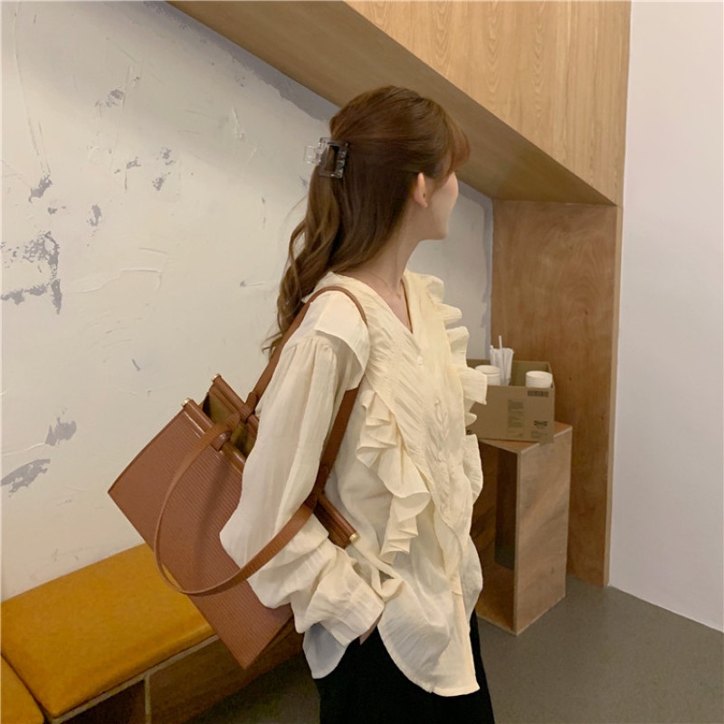 Áo Nữ Tay Dài Cổ Chữ V Thời Trang Quyến Rũ