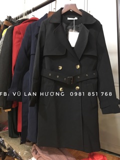 Áo mangto dáng dài kaki