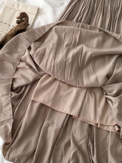 Chân váy Midi nhăn Vintage