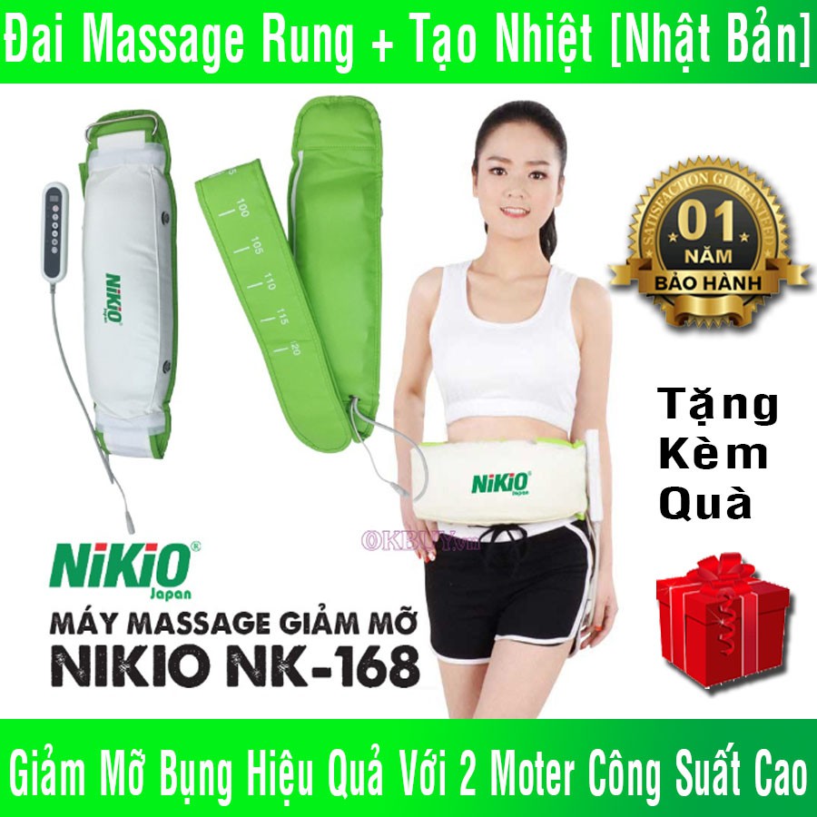 Máy Massage Giảm Mỡ Bụng Nhật Bản Nikio NK-168 - Chính Hãng