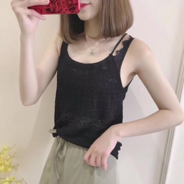 Áo 2 dây montoghi dạng yếm