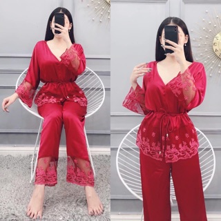 Pijama cột eo sang chảnh ( kèm video h.thật )