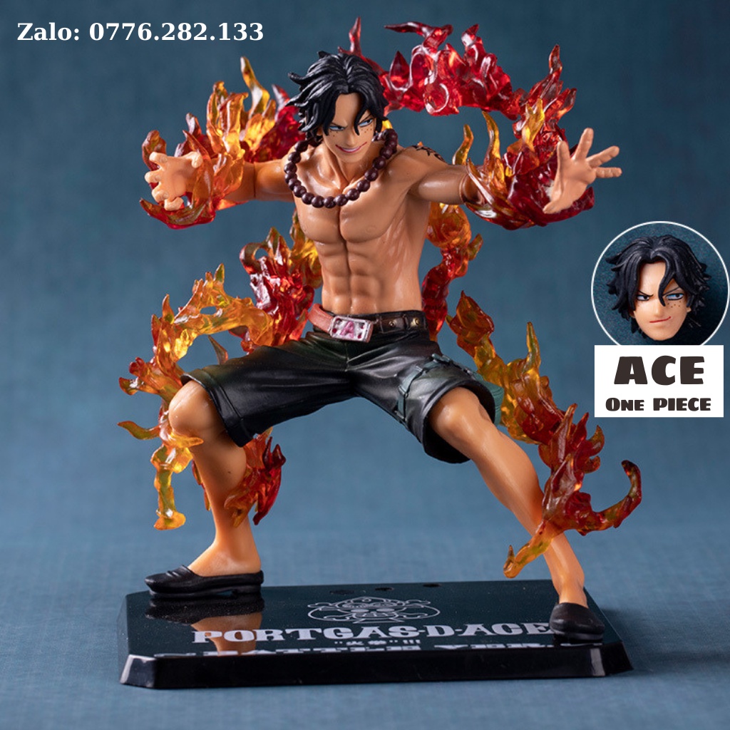 Nhân vật figure hỏa quyền portgas d. ace đồ chơi trẻ em decor mô hình one piece anime lắp ráp decor phòng pc gaming cute